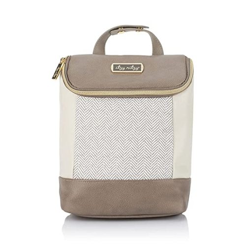 Itzy Ritzy Insulated Bottle Bag – Keeps Bottles Warm or Cool - Holds 3 Bottles & Features Interior Pocket for Ice Pack (Not Included), Vanilla Latte