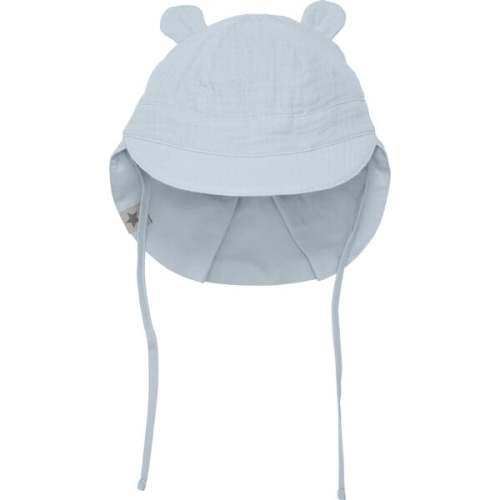 Muslin Cotton Small Ear Summer Hat, Celestial Blue - HutteliHut | Maisonette