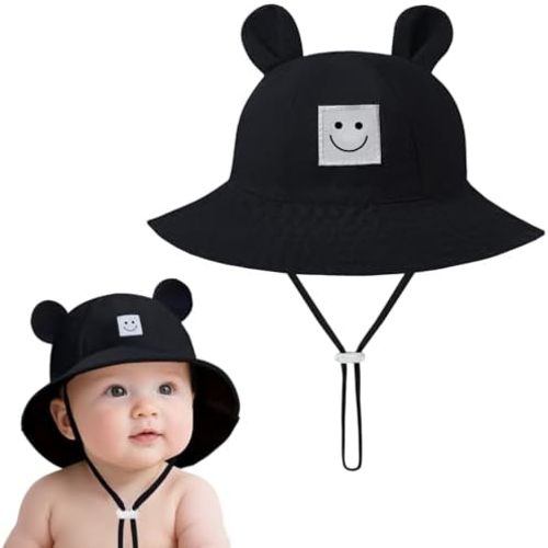 Baby Toddler Bucket Hats Infants Sun Protection Hats for Kids Girls Summer Cap Wide Brim Beach Hats