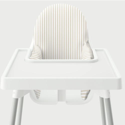 Highchair Cushion Cover - Beige Candy Stripe – Yeah Baby Goods