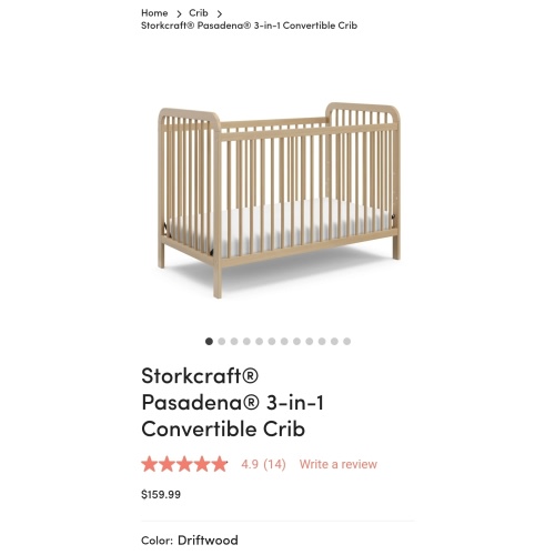 Storkcraft® Pasadena® 3-in-1 Convertible Crib