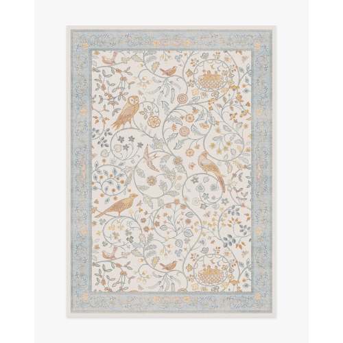 Morris & Co. Newill Ivory & Blue Tufted Rug | Ruggable