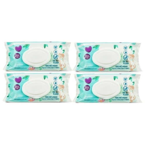 Parent Choiice Fragrance-Free Baby Wipes , 100 ct ( Pack of 4 ) Total 400 Count