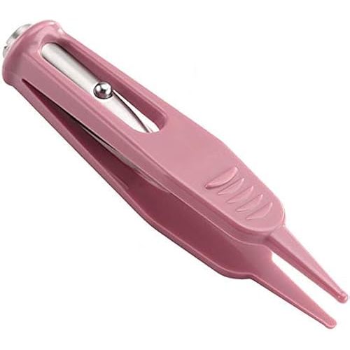 Infant Nose Cleaning Tweezer with LED Light Round-Head Safe and Effective Clip Care Ear Nose Navel Clean Tool Nipper Plier Pincet Forceps for Relieves Stuffy Nose