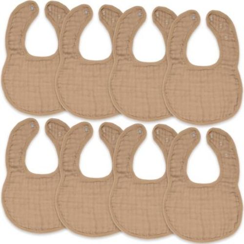 Muslin Cotton Baby Bibs, 8 Pack, Adjustable Size With Easy Snaps, Soft And Super Absorbent, Washable And Reusable By Comfy Cubs - Multicolor