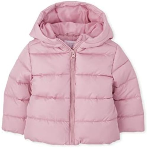 The Children's Place Baby and Toddler Girls' Medium Weight Wind-Resistant, Water-Resistant Puffer Jacket