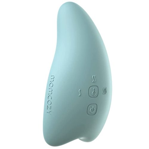 Momcozy Warming Lactation Massager 2-in-1, Soft Breast Massager for Breastfeeding, Heat + Vibration Adjustable for Clogged Ducts, Improve Milk Flow, Blue-Green - Pack of 1