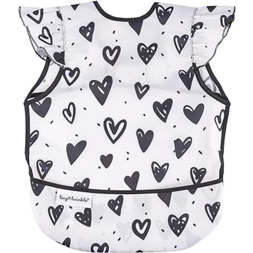 Tiny Twinkle Mess Proof Baby Bib - Waterproof Toddler and Baby Apron Bib - Machine Washable - PFAS and BPA Free