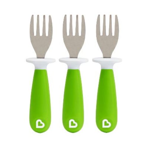 Munchkin 3pk Raise Toddler Forks Green