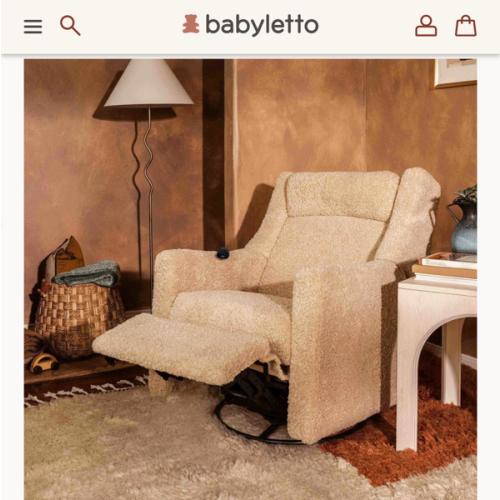 Babyletto Kiwi Deluxe Power Recliner and Swivel Glider with Heat and Massage