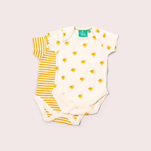 Little Ducks Organic Baby Bodysuit Set 2 Pack