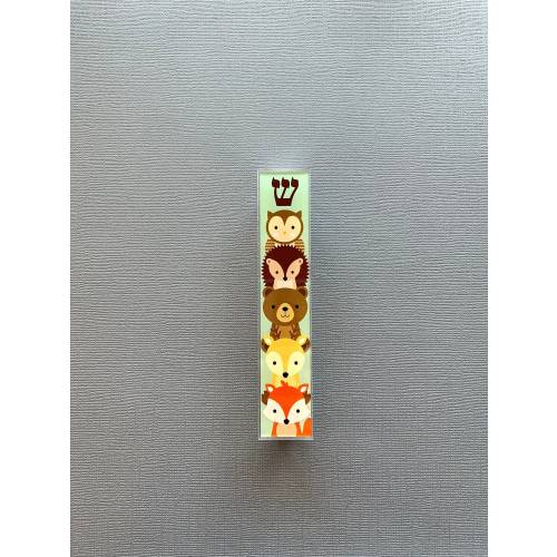 Woodland Animals Mezuzah, with Kosher Scroll