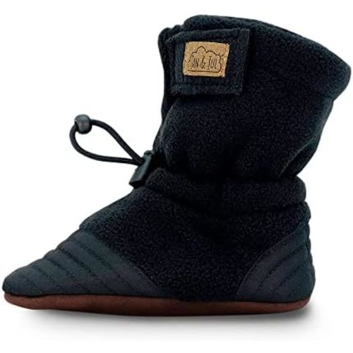 JAN & JUL Fleece Stay-Put Cozy Booties, Non-Slip Boots for Babies and Toddlers