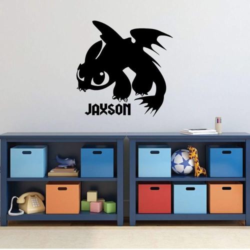 Personalized Toothless Dragon Vinyl Wall Decal