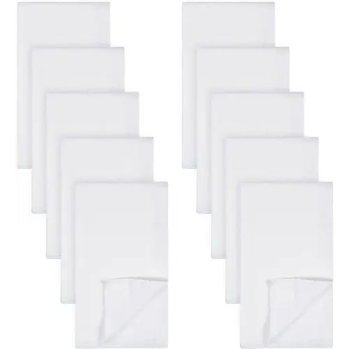 Gerber Unisex Baby Boys Girls Birdseye Flatfold Cloth Diapers Multipack White 10 Pack