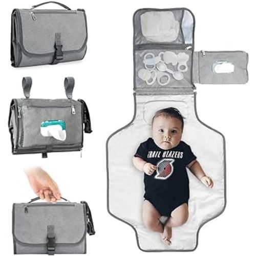 TINY SPARK Portable Diaper Changing Pad, Portable Changing Mat Baby Changing Pad with 4 Pockets Waterproof Travel Changing Kit for Home Uasge and Travel : Amazon.com.au: Baby