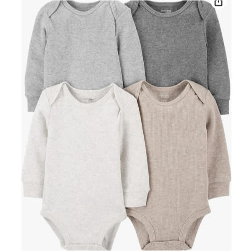 Simple Joys by Carter's Baby 4-Pack Long-Sleeve Thermal Bodysuit
