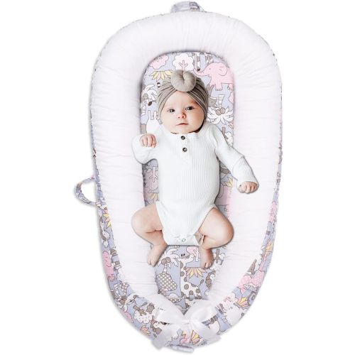 Baby Lounger, Portable Newborn Lounger, Organic Cotton Infant Nest Cover, Adjustable Infant Lounger, Ultra Baby Gift, Baby Bed in Room