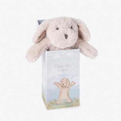 Chase the Puppy Snuggler Plush Security Blanket w/ Gift Box – Elegant Baby