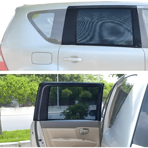 TFY Universal Car Rear Side-Door Square-Window Sunshades - for Vehicles with Side Windows 31.5Inch - 47Inch W x 23Inch H (Large Rectengular Window)