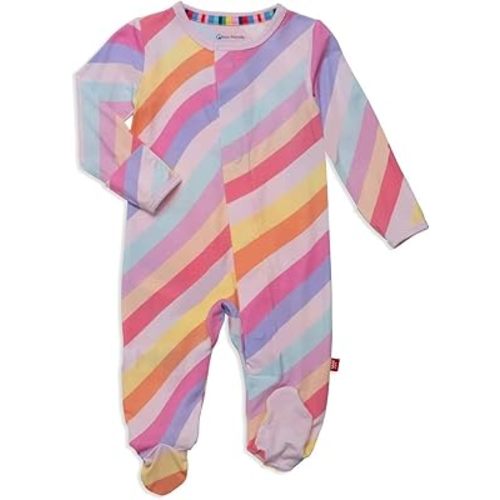 Magnetic Me Girls Modal Magnetic Baby Footie Pajamas | Silky Soft Modal Fabric | Baby Sleepers Available Sizes PRE - 24M