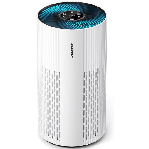 Air Purifiers for Home Large Room with 20dB Sleep Mode, 360° Air Intake & Outlet, HEPA Air Purifier for Bedroom Pets Cover Up to 1076 Ft²,Air Cleaner with 7 Color Light, HAP604, Bright White