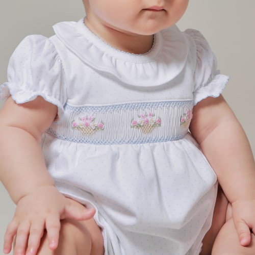 Sweet Harvest  Smocked Baby Romper