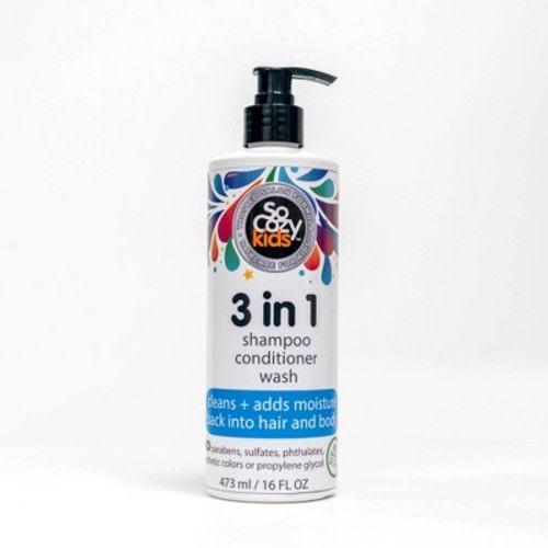 SoCozy Kids' 3-in-1 Shampoo + Conditioner + Body Wash - 16 fl oz