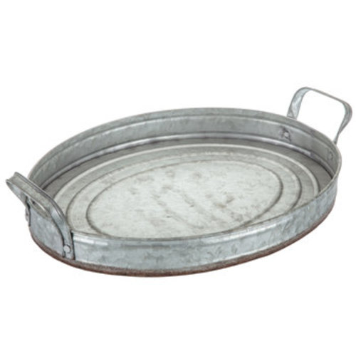 Galvanized Oval Metal Tray | Hobby Lobby | 1459346