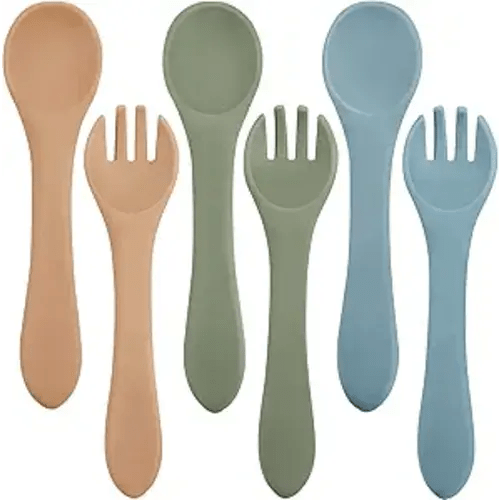 Nuenen 6 Pieces Silicone Baby Feeding (Nature Color)