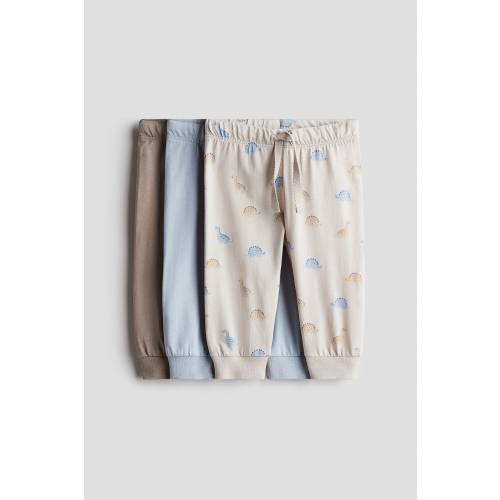3-PACK COTTON JERSEY JOGGERS