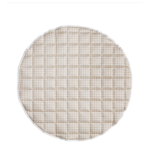 Picnic Gingham Play Mat in Beige | Over The Moon
