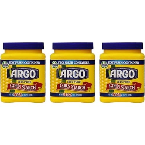 Argo 100% Pure Corn Starch, (3 Pack, Total of 48oz)