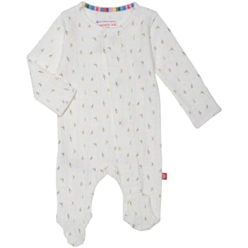 Magnetic Me 100% Organic Cotton Magnetic Baby Footie Pajamas | Super Soft Organic Cotton Fabric | Available in PRE - 24M