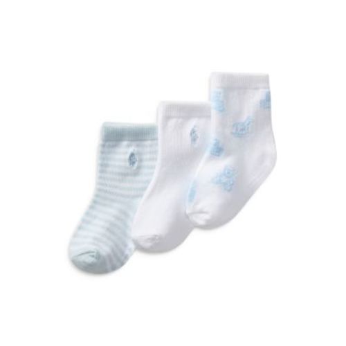 Polo Boys' Essential Tossed Bear Socks, Pack of 3 - Baby
