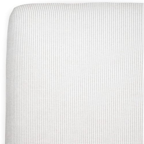 Little Unicorn Organic Muslin Crib Sheet | Soft & Breathable Fitted Sheet for Crib Mattress | 100% Cotton 52"x28" | (Sand Stripe)