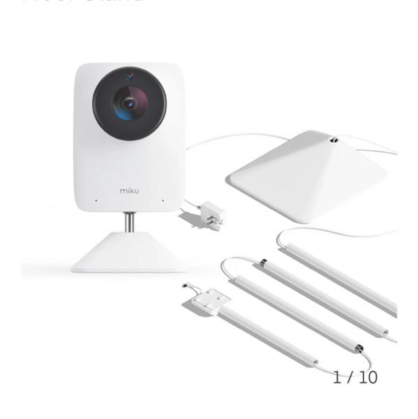 Miku Pro Smart Baby Monitor With Floor Stand | No Contact Breathing and Sleep Tracking