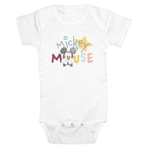 Infant's Mickey & Friends Baby Mousey Bodysuit - White - 12 Months