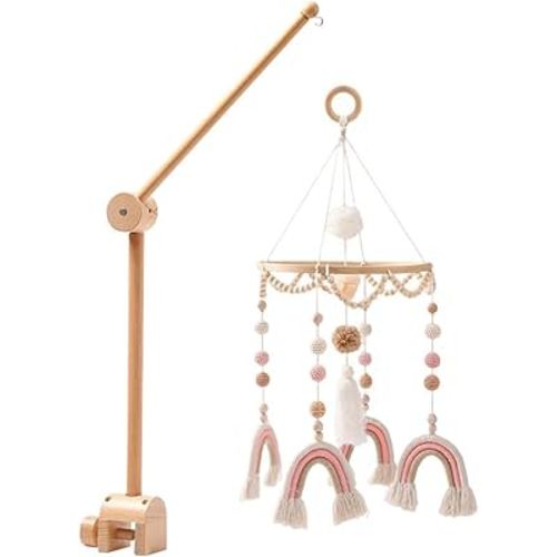 Cute Baby Mobile for Crib with Baby Crib Mobile Arm for Crib Baby Mobile Hanger Mobile Crib Holder - Gender Neutral Mobile for Nursery Decor Mobile Hanging Baby Crib Attachment for Nursery Decor