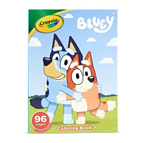 Crayola Bluey Activity Coloring Book, 96 Pages with Stickers, Gift for Toddlers Ages 3-6