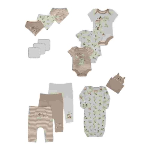 Disney Baby Bambi Layette Set - 14-Piece NB-12M Bundle