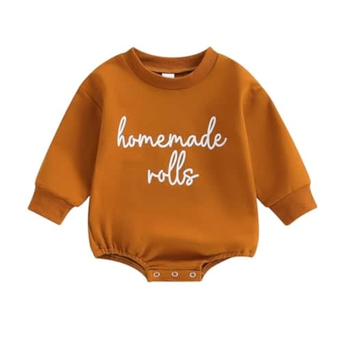 Thanksgiving Baby Girl Boy Outfit Newborn Bubble Romper Fall Winter Infant Long Sleeve Sweatshirt Top Cute Clothes
