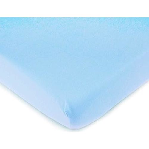 SheetWorld Fitted Pack N Play Playard Sheet Compatible with Chicco Alfa Lite Playard 29 x 43 inches, 100% Cotton Jersey, Hypoallergenic, Butter Soft, Baby Blue, Made in USA