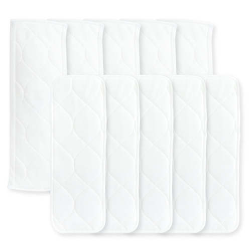 REUSABLE Inserts for Honest® Hybrid & Amazing Baby Hybrid Cloth Diaper Covers: 5 Tri-Fold Inserts + 5 Boosters, Size 3-4 / Medium/Large