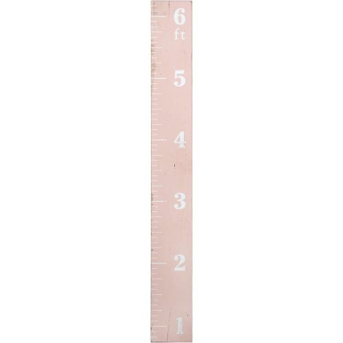 Creative Co-Op Growth Chart Ruler Décor Wall Art, Pink, 0.75" x 66.00"