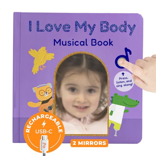 Cali's Books I Love My Body by Mother Moon | Musical Books for Toddlers 1-3 | Books for 1 Year Old | Books for 2 Year Old | Interactive Sound Book | Emotions & Self-Love | Rechargeable
