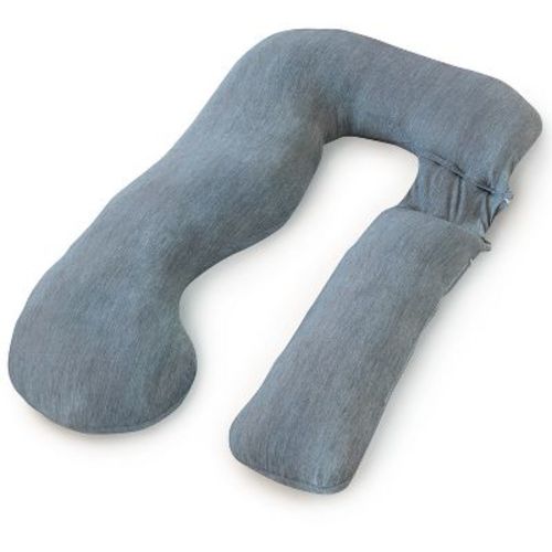 Pharmedoc Pregnancy Pillow, U-shape Full Body Maternity Pillow - Dark Grey Cooling Cover