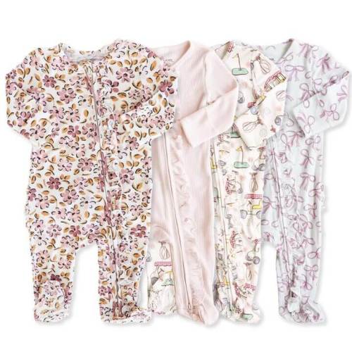 Girl Ruffle Zipper Footies - Best Sellers
