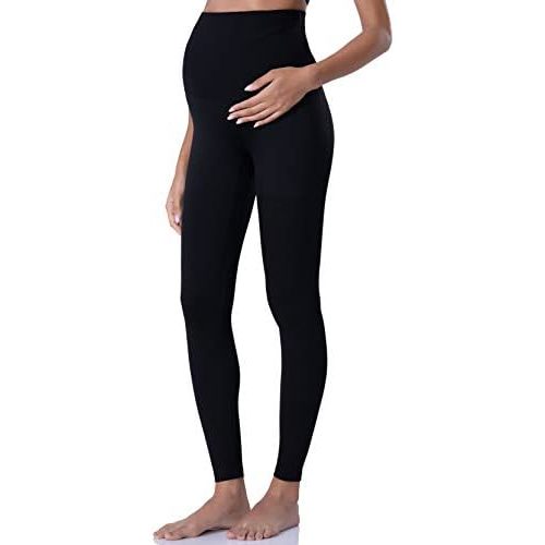 POSHDIVAH Women's Maternity Leggings Over The Belly Pregnancy Yoga Pants Active Wear Workout Leggings