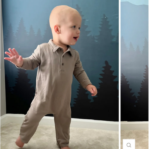 Fleece Collared Jumpsuit - Maple